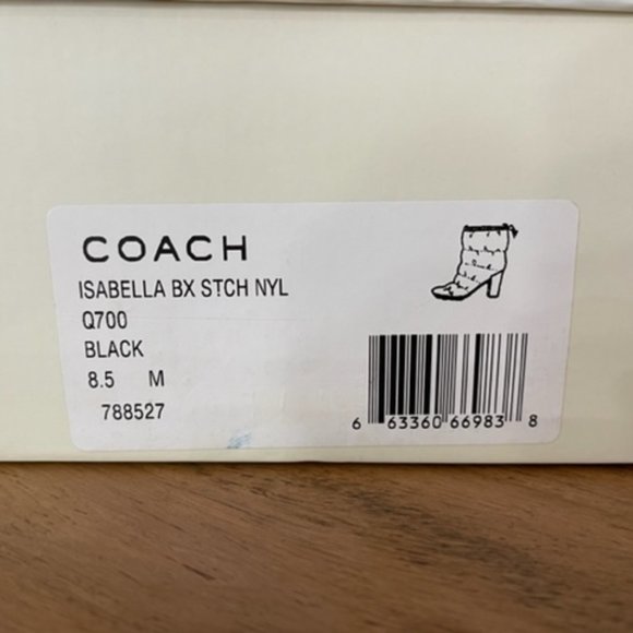 Coach Isabella Black Heeled Snow Boots - Picture 10 of 10